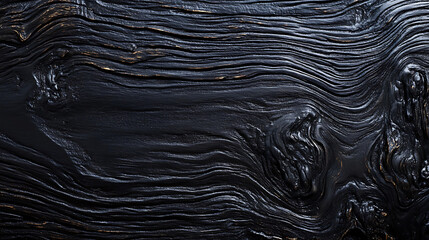 Poster - Black wood texture background coming from natural tree, Dark black Wooden panel with beautiful patterns, Space for work