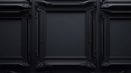 Aufkleber - Black picture frame isolated