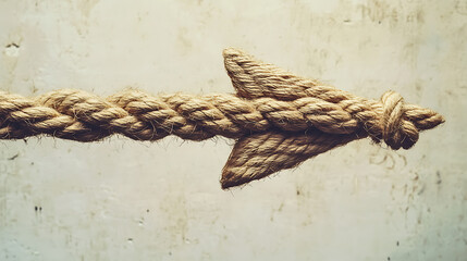 Poster - A symbol of success in business, illustrated as diverse ropes united to form an arrow, representing positive diversity and achievement