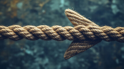 Poster - A symbol of success in business, illustrated as diverse ropes united to form an arrow, representing positive diversity and achievement