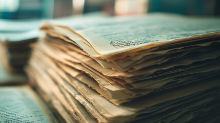 Poster - Close-up of classified text documents with focus on classified section