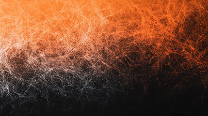 Poster - White orange grainy gradient background, black backdrop, noise texture effect, webpage header, wide banner size