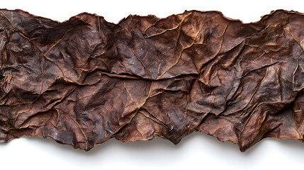 Aufkleber - Dried tobacco leaves are tightly bound together, have complex veining and texture, and are ready to be rolled into cigars