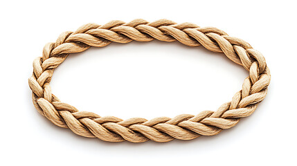 Aufkleber - Oval rope frame - Infinite rope loop set against a white background