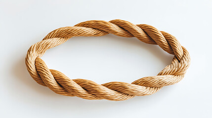 Poster - Oval rope frame - Infinite rope loop set against a white background