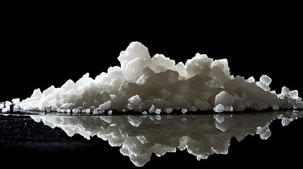 Aufkleber - Sea salt displayed on a black background