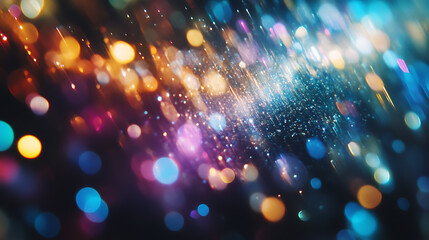 Leinwandbilder - prism light leak texture for photo overlay and effect, lens flare in abstract background, bokeh effect with glow and magical lights on black background