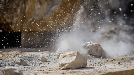 Poster - The moisture absorption process of quicklime in action