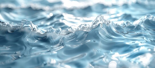 Poster - Abstract Water Texture with Ripples and Circles in Transparent Clear Liquid