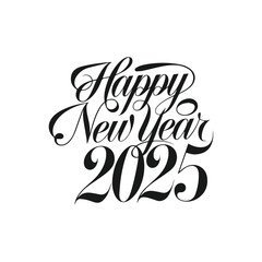 Poster - Happy New Year text design. 2025 number design template. Collection of 2025 Happy New Year symbols Vector illustration, 2025 abstract Happy New Year poster, background Vector.
