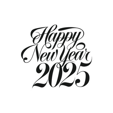 Happy New Year text design. 2025 number design template. Collection of 2025 Happy New Year symbols Vector illustration, 2025 abstract Happy New Year poster, background Vector.