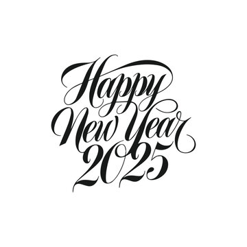 Happy New Year text design. 2025 number design template. Collection of 2025 Happy New Year symbols Vector illustration, 2025 abstract Happy New Year poster, background Vector.