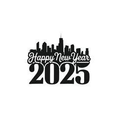 Poster - Happy New Year text design. 2025 number design template. Collection of 2025 Happy New Year symbols Vector illustration, 2025 abstract Happy New Year poster, background Vector.