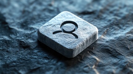 Poster - User Icon on Stone Background