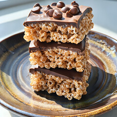 rice crispy treats with chocolate