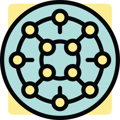 Poster - Network system connecting multiple devices with stable signal represented by circular icon