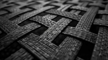 Woven pattern in black and white