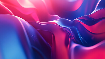 Poster - Colorful abstract patterns with flowing curves and gradients in a vibrant digital landscape