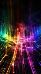 Wall Mural - Rainbow lights abstract