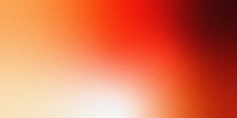 Fototapete - Abstract Red orange grainy gradient noise texture effect. Beautiful colored abstract texture background. Textured with rough grain, and bright spots. Empty space grunge banner poster backdrop bg.	
