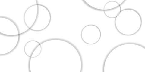Poster - Abstract background with circle white abstract geometric background with soft light white paper circles in design .Gray abstract. Modern design background for report and project presentation template.