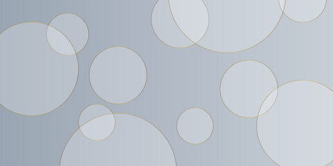 Aufkleber - Minimal geometric white and blue circle background with golden line. modern transparency circle presentation background. Light circles template design. Object web design. Minimal poster simple Vector.