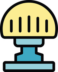 Poster - Simple colorful icon of an electric polishing machine for woodworking, carpentry and restoration