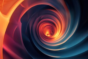 Poster - Abstract Spiral Pattern with Flowing Colors