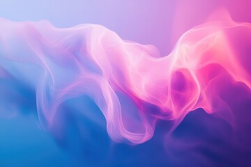 Poster - Soft Neon Gradient Waves in Colorful Blend