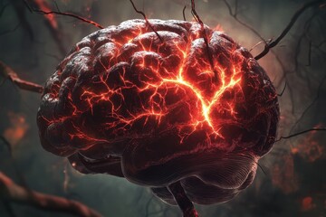 Poster - Digital Cross Section of the Brain with Vivid Details