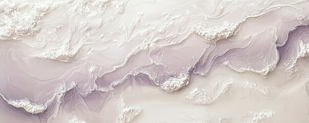 Poster - Soft Marbled Design in Pale Lavender Tones
