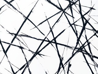 Poster - Sharp Abstract Minimalist Design in Black and White