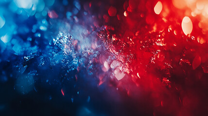 Poster - Colorful abstraction of swirling red and blue lights creating a vibrant, dynamic atmosphere