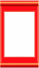 Wall Mural - Red scroll frame