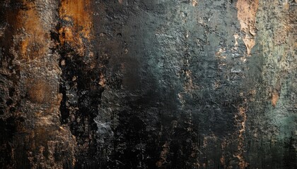 Aufkleber - Abstract Texture of Rusted Metal with Gold Accents