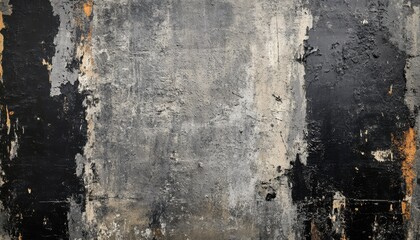 Aufkleber - Abstract Black, Grey, and Gold Paint Texture