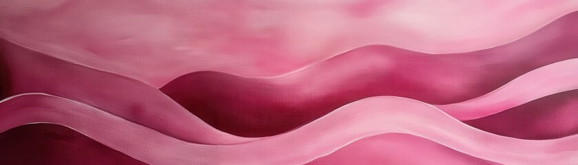 Poster - Abstract Pink and Burgundy Wavy Canvas Texture