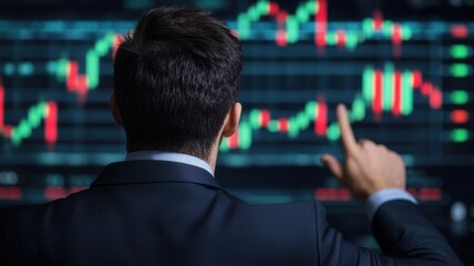Poster - Business Professional Analyzing Financial Data Chart