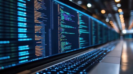 Code On Laptop Screen
