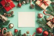 © A to Z - background, christmas, design, paper, heart, frame, ribbon, tree, winter, concept, new year, gift, white, happy, confetti, creative, blue, card, mockup, celebration, red, desk, flat, holiday, xmas, to
