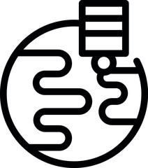 Poster - Global delivery service icon representing efficient shipping and logistics network connecting the world, ensuring fast and reliable transportation of goods