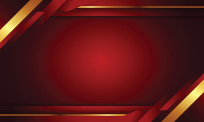 Poster - modern dark red luxury premium design with empty space background.gold line and triangle sign decora