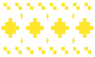 Wall Mural - Yellow Checkerboard Background Vector Abstract Seamless Pattern popular grid pattern Print Japanese