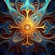 © Elif - Hypnotic abstract fractal wallpaper with intricate, flowing patterns, ideal for digital art backgrounds