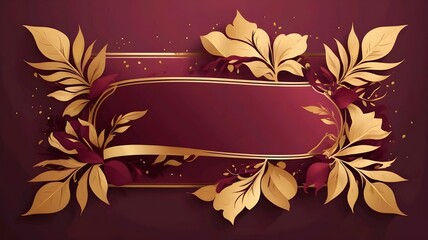 Poster - burgundy and gold background	