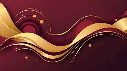 Poster - burgundy and gold background	