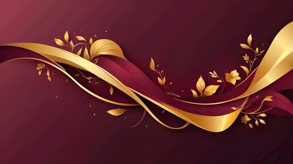 Poster - burgundy and gold background	