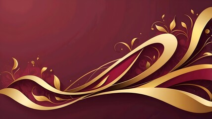 Poster - burgundy and gold background	