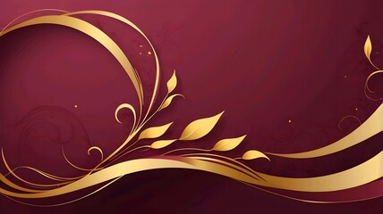 Poster - burgundy and gold background	
