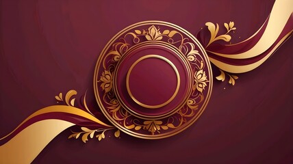 Poster - burgundy and gold background	